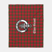 Couverture Polaire Clan Grant Crest Badge et Tartan (Devant)