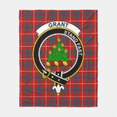 Couverture Polaire Clan Grant de Lurg Tartan Plaid (Devant)