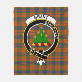 Couverture Polaire Clan Grant d'Edinchat Tartan Plaid (Devant)