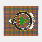Couverture Polaire Clan Grant d'Edinchat Tartan Plaid (Devant (Horizontal))