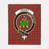 Couverture Polaire Clan Grant Red Tartan Plaid (Devant)