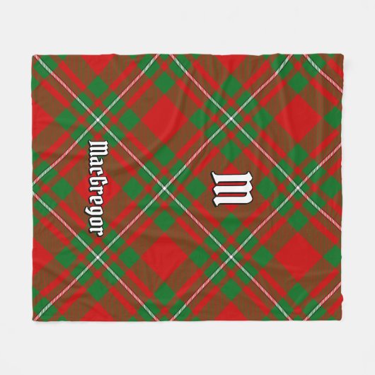 Couverture Polaire Clan Gregor Tartan Fleece Blanche (Devant (Horizontal))