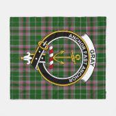 Couverture Polaire Clan Grey Chasse Tartan Plaid (Devant (Horizontal))