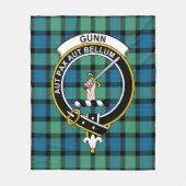 Couverture Polaire Clan Gunn Ancienne Tartan Plaid (Devant)