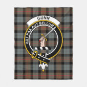 Couverture Polaire Clan Gunn Patiné Tartan Plaid (Devant)