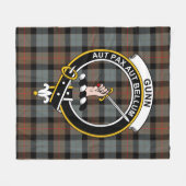 Couverture Polaire Clan Gunn Patiné Tartan Plaid (Devant (Horizontal))