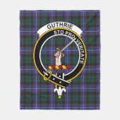 Couverture Polaire Clan Guthrie Moderne Tartan Plaid (Devant)