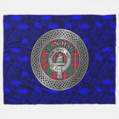 Couverture Polaire Clan Haig Crest & Tartan Knot (Devant (Horizontal))
