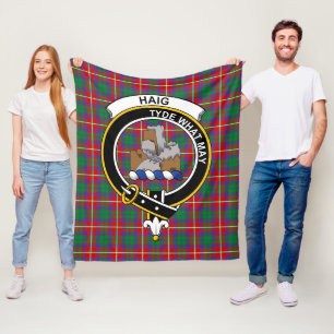Couverture Polaire Clan Haig Tartan Plaid