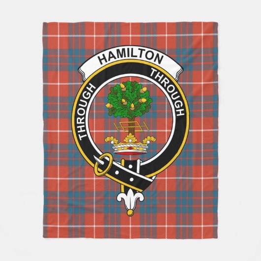 Couverture Polaire Clan Hamilton Ancienne Tartan Plaid (Devant)