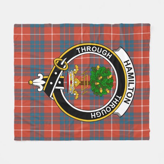 Couverture Polaire Clan Hamilton Ancienne Tartan Plaid (Devant (Horizontal))