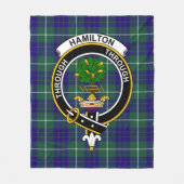 Couverture Polaire Clan Hamilton Chasse Moderne Tartan Plaid (Devant)