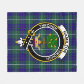 Couverture Polaire Clan Hamilton Chasse Moderne Tartan Plaid (Devant (Horizontal))