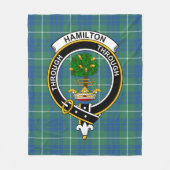 Couverture Polaire Clan Hamilton Chasse Tartan antique Plaid (Devant)