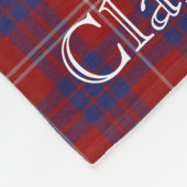 Couverture Polaire Clan Hamilton Tartan Fleece Blanche (Coin)
