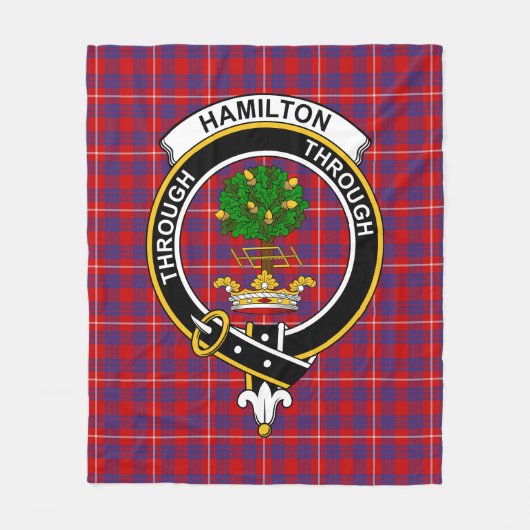 Couverture Polaire Clan Hamilton Tartan Plaid (Devant)