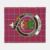 Couverture Polaire Clan Hamilton Tartan Plaid (Devant (Horizontal))