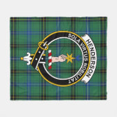 Couverture Polaire Clan Henderson Ancien Tartan Plaid (Devant (Horizontal))