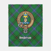 Couverture Polaire Clan Henderson Crest sur Tartan (Devant)