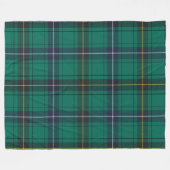 Couverture Polaire Clan Henderson Paid Green Black Tartan Check (Devant (Horizontal))