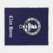 Couverture Polaire Clan Home Crest Badge et Tartan (Devant (Horizontal))