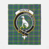 Couverture Polaire Clan Hunter de Hunterston Tartan Plaid (Devant)
