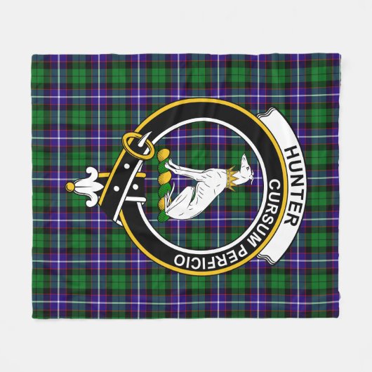 Couverture Polaire Clan Hunter Tartan Plaid (Devant (Horizontal))