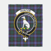 Couverture Polaire Clan Hunter Tartan Plaid Moderne (Devant)