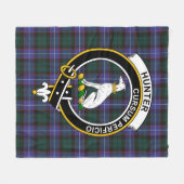 Couverture Polaire Clan Hunter Tartan Plaid Moderne (Devant (Horizontal))