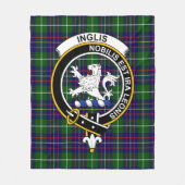Couverture Polaire Clan Inglis moderne Tartan Plaid (Devant)