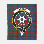 Couverture Polaire Clan Jardine robe Tartan Plaid (Devant)