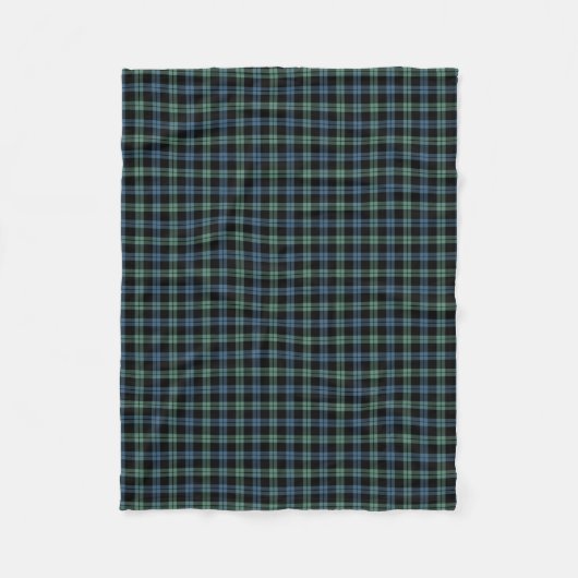 Couverture Polaire Clan jaune bleu clair et vert Campbell Ancient Tar (Devant)