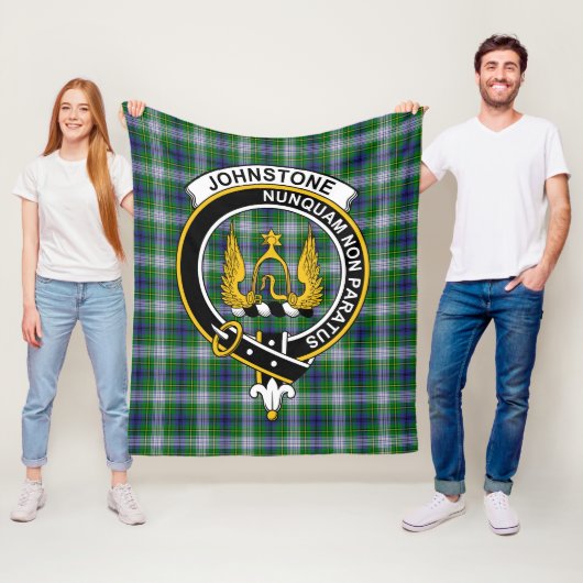 Couverture Polaire Clan Johnston habit Tartan Plaid (En situation)