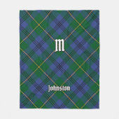 Couverture Polaire Clan Johnston Tartan Fleece Blanche (Devant)