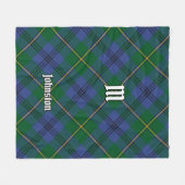 Couverture Polaire Clan Johnston Tartan Fleece Blanche (Devant (Horizontal))