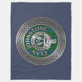 Couverture Polaire Clan Johnstone Crest & Tartan Knot (Devant)