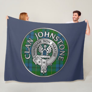 Couverture Polaire Clan Johnstone Crête & Noeud Tartan