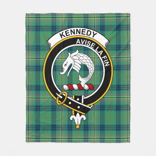 Couverture Polaire Clan Kennedy Ancient Tartan Plaid (Devant)