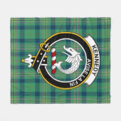 Couverture Polaire Clan Kennedy Ancient Tartan Plaid (Devant (Horizontal))