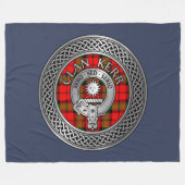 Couverture Polaire Clan Kerr Crest & Tartan Knot (Devant (Horizontal))