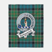 Couverture Polaire Clan Kirkpatrick Badge Tartan Plaid (Devant)