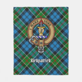 Couverture Polaire Clan Kirkpatrick Crest sur Tartan (Devant)