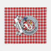 Couverture Polaire Clan Lennox Badge Tartan Plaid (Devant (Horizontal))