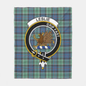 Couverture Polaire Clan Leslie Chasse Tartan antique Plaid (Devant)