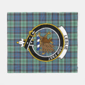 Couverture Polaire Clan Leslie Chasse Tartan antique Plaid (Devant (Horizontal))