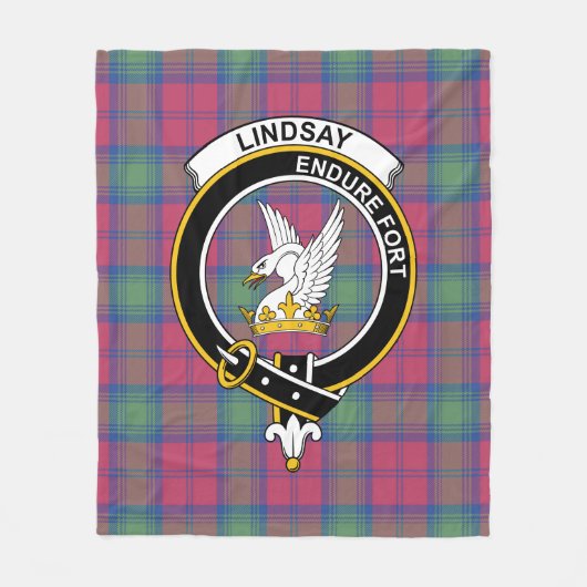 Couverture Polaire Clan Lindsay Ancienne Tartan Plaid (Devant)