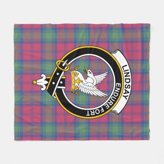 Couverture Polaire Clan Lindsay Ancienne Tartan Plaid (Devant (Horizontal))