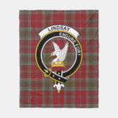 Couverture Polaire Clan Lindsay Patiné Tartan Plaid (Devant)