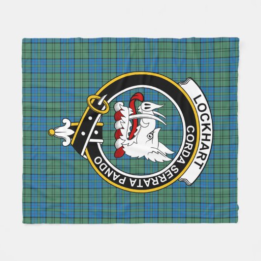 Couverture Polaire Clan Lockhart Ancien Tartan Plaid (Devant (Horizontal))