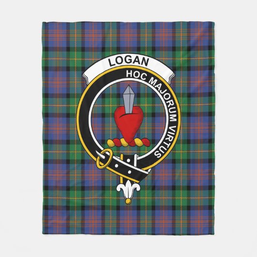 Couverture Polaire Clan Logan Ancienne Tartan Plaid (Devant)